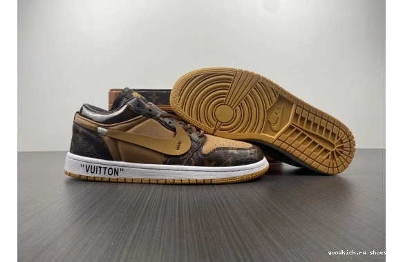 WHITE-LouiV (WITH JORDAN -LouiV CASE) Top O-W AIR 1 Low 0523